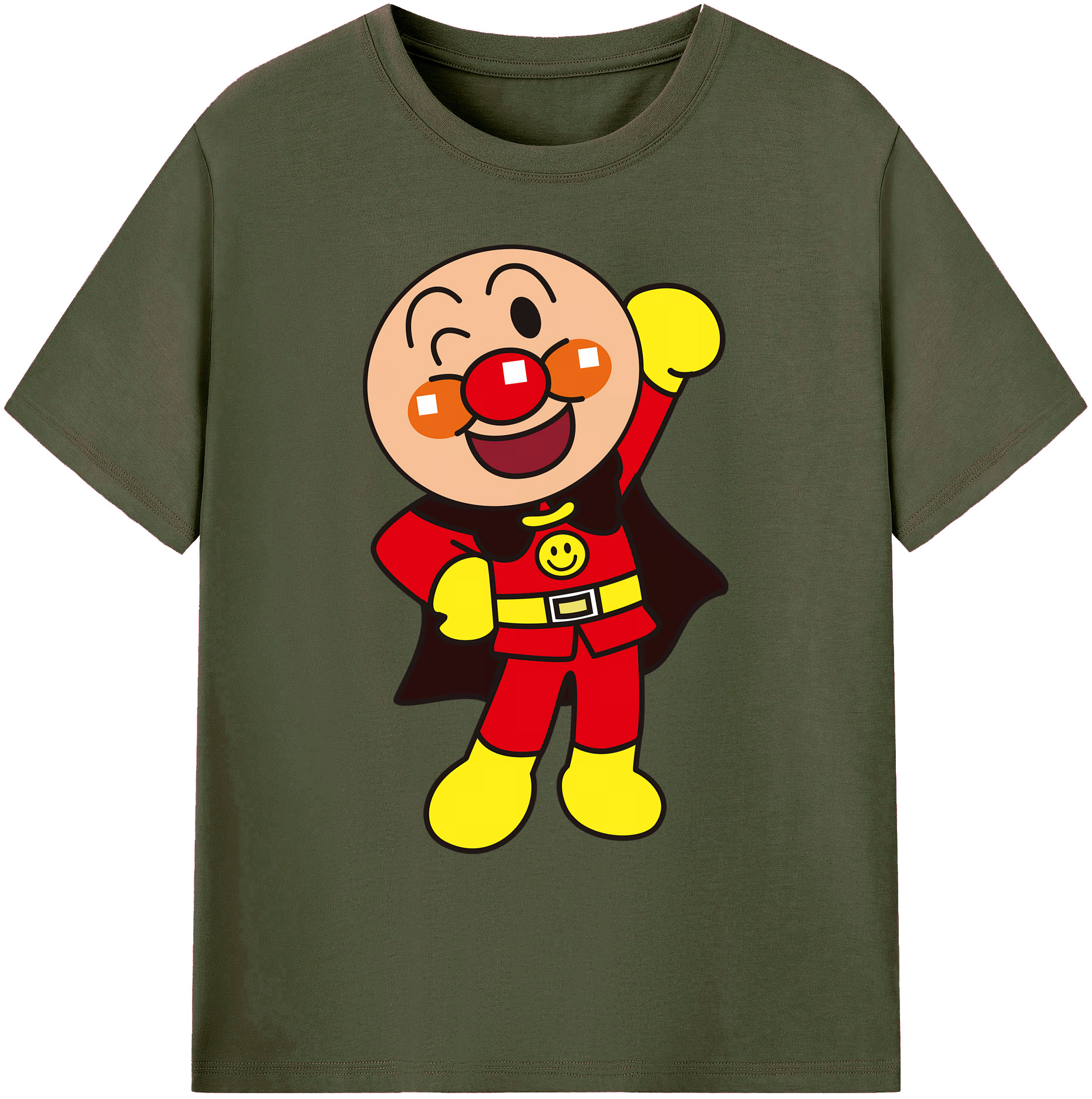 （画像用） アンパンマン Anpanman 綿100％ メンズ半袖Tシャツ｜肌触りやわらか＆通気性